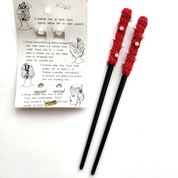 Hair Sticks Bundle of 2 - Picture 2 of 5